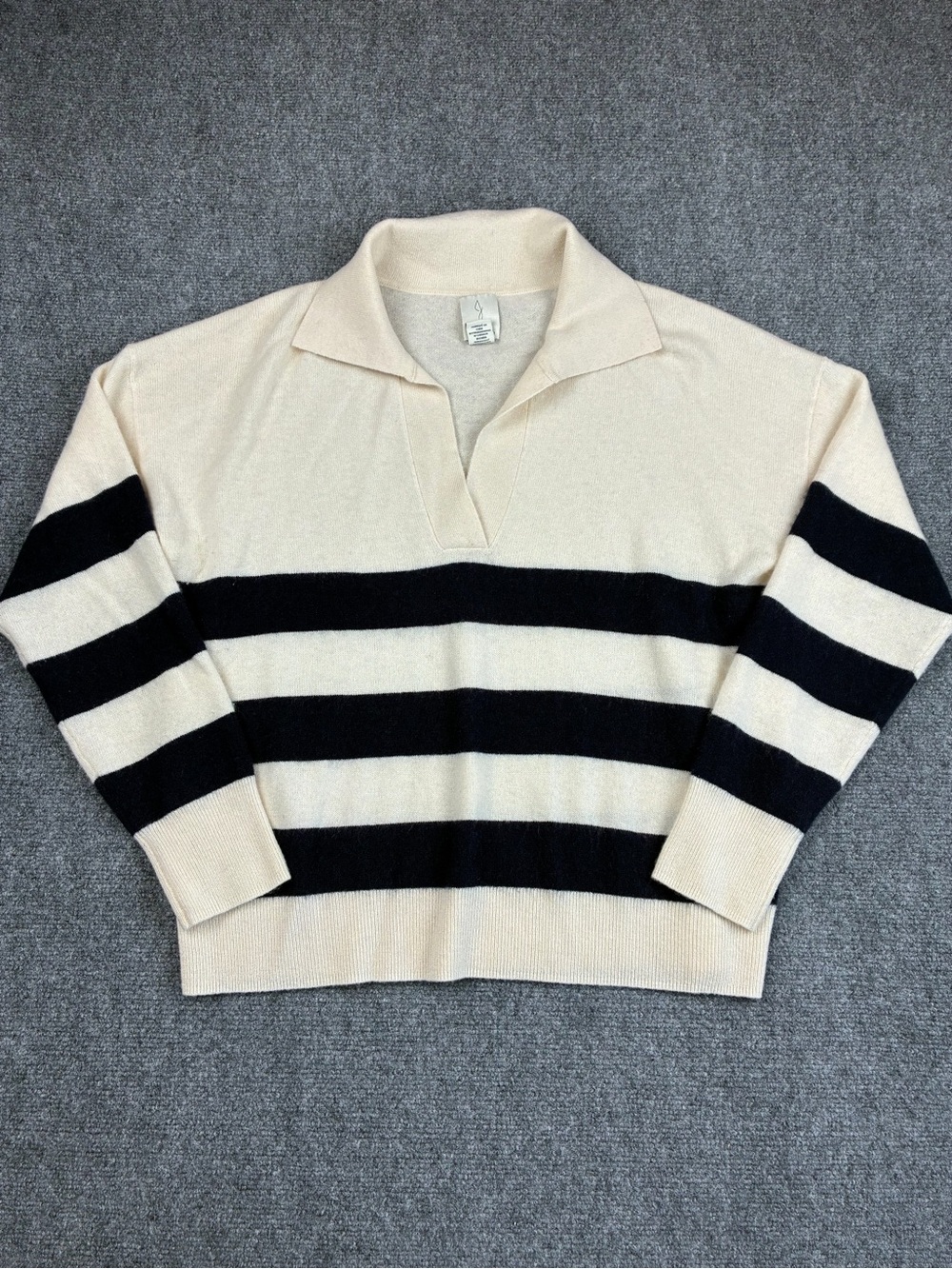 Joie Women's Cashmere Striped Collared Sweater